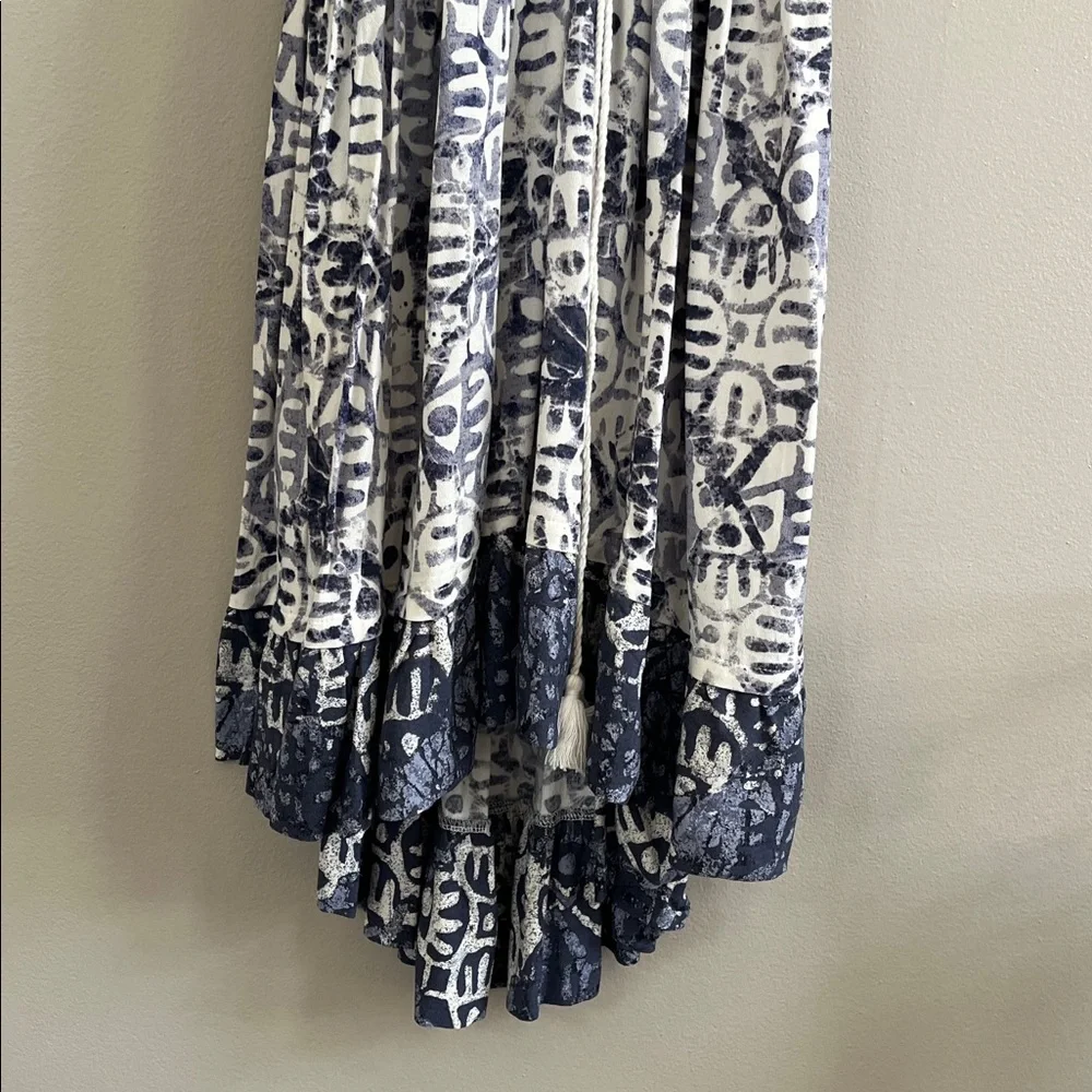 Free People Beach Day halter navy and white mini dress size large - Picture 5 of 16